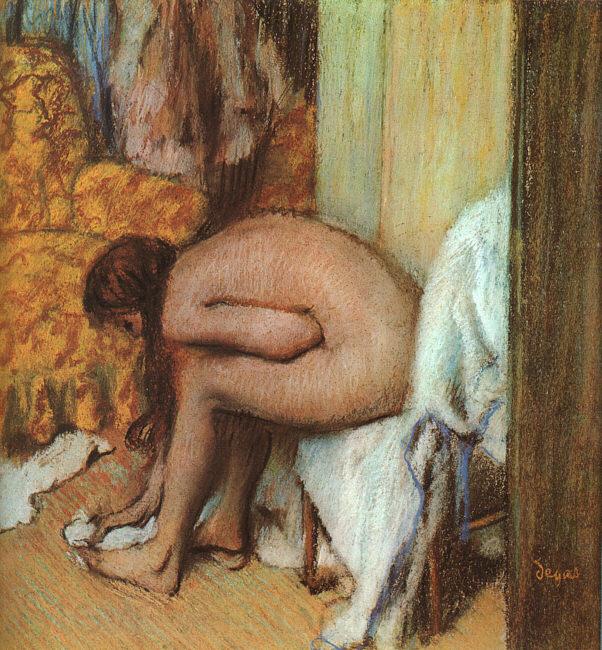 Edgar Degas Nude Woman Drying her Foot France oil painting art